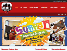 Tablet Screenshot of premierbasketballtraining.com